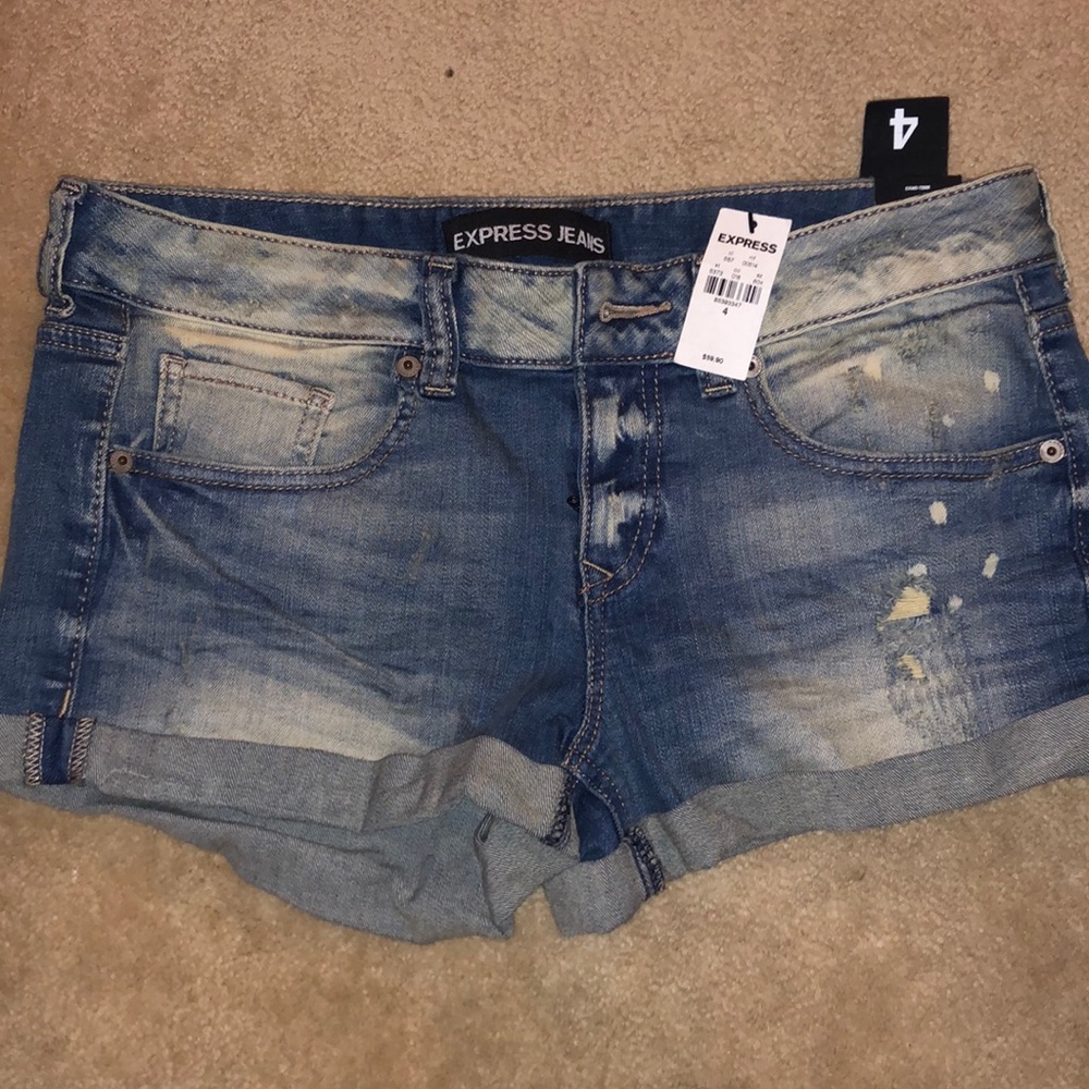 Brand new low rise jean shorts from Express!